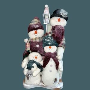 Festive Snowman Family Holiday Decor